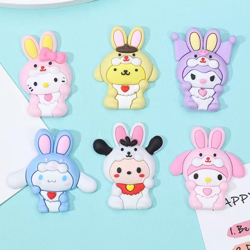 Large Cartoon Sanrio Resin Accessories DIY Accessories Gel Dropping Mobile Phone Case Water Cup Storage Box Keychain Accessories