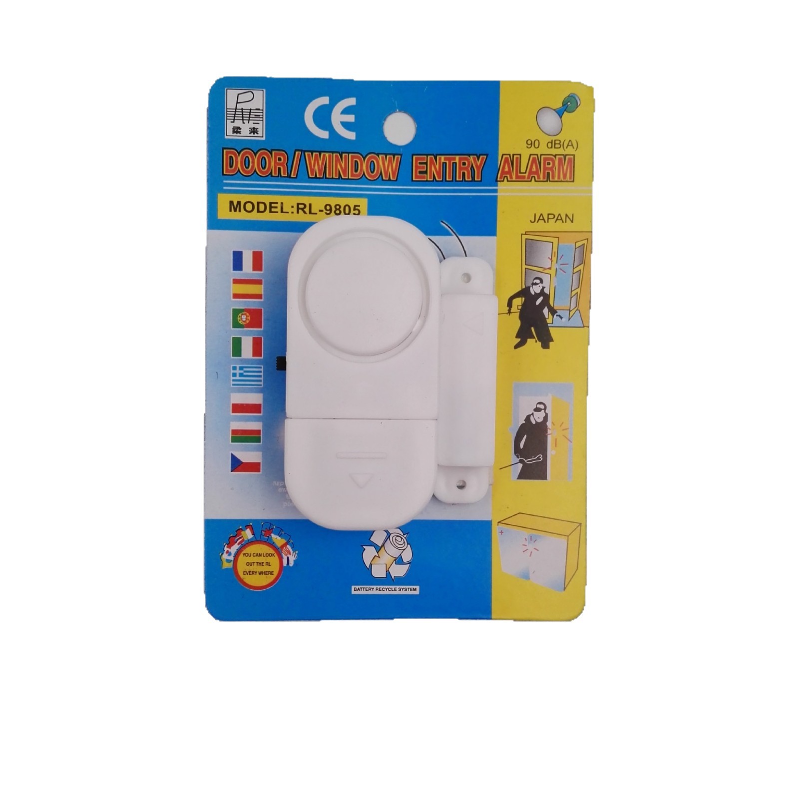 Origin and Supply Rl9805 Door and Window Alarm Household Separate Anti-Theft Alarm Door Sensor and Window Sensor Including Digitals