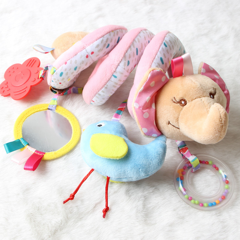 Aipinqi0-1 Year Old Baby Animal Bed Wrap with Bell Mirror Car Wrap Toy Elephant Bed Wrap Pendant Wholesale