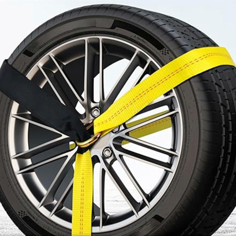 2 inch D ring long belt plus protective cover trailer fixed car tire binding tightening belt binding belt Amazon hot sale