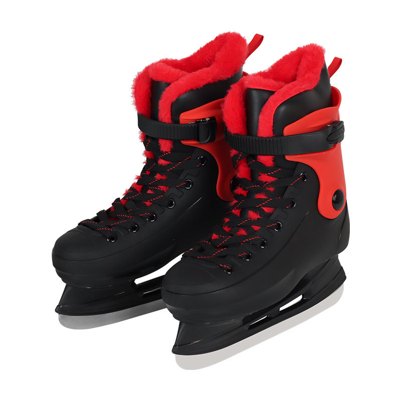 Hot Ice Skate Shoes Hard Shell Ball Knife Ice Skate Shoes fleece-lined High-top Cotton Shoes for Junior Students Men and Women Warm Ball Knife Shoes