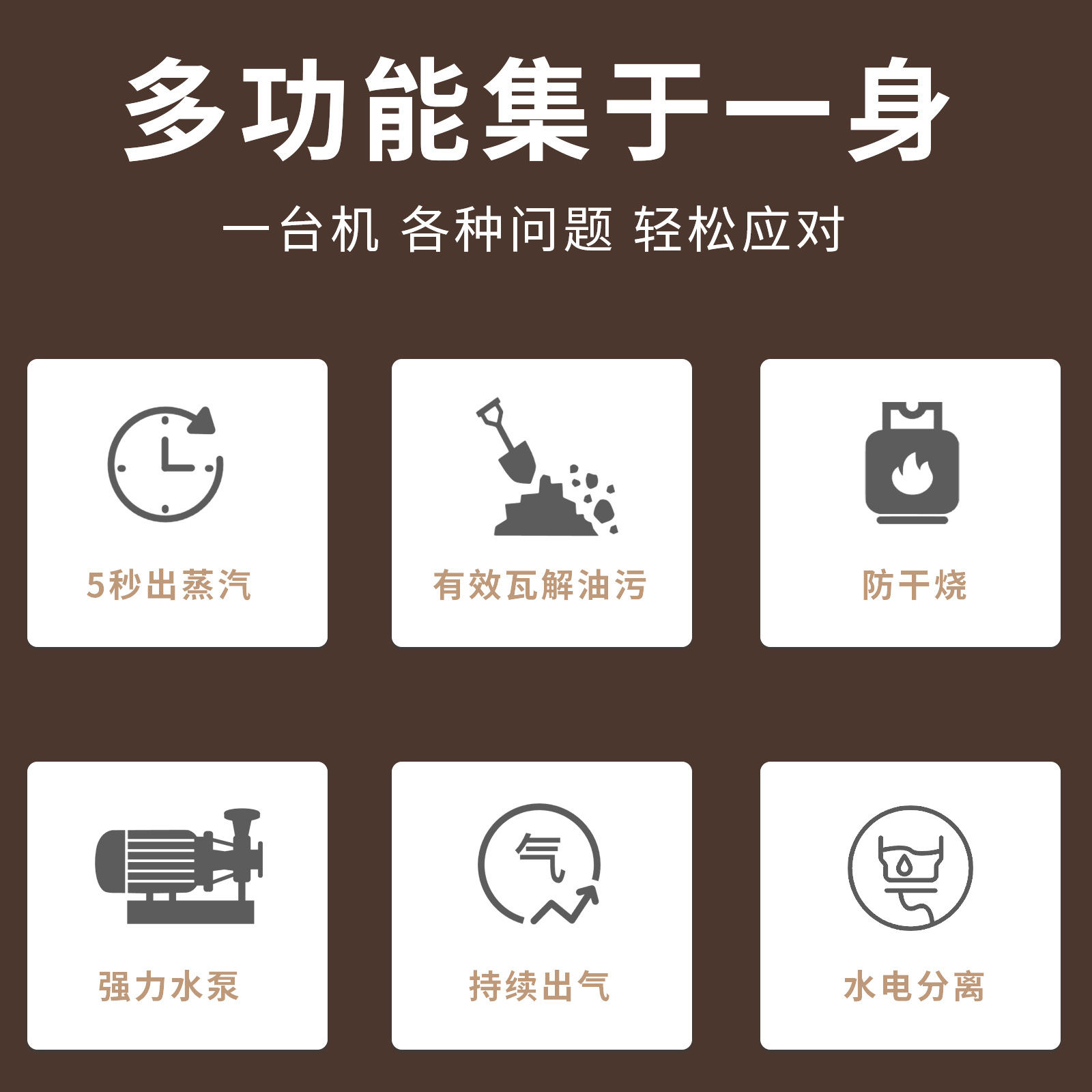 Cross-Border New Steam Cleaning Machine Customized Small Multi-Functional Household Air Conditioner Range Hood High Temperature Steam Cleaning Machine