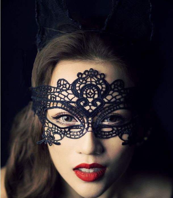 Youth Crown Mask Princess Eye Yarn Black Eye Mask Beauty Queen Party Masquerade Annual Meeting Lace