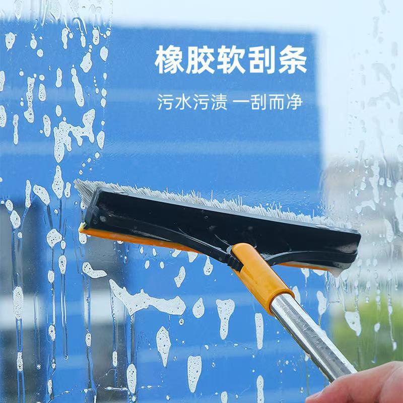 Toilet Floor Brush Household Toilet Four-in-one Brush Floor Brush Pointed Floor Brush Bathroom Tile Long Handle Hard Hair