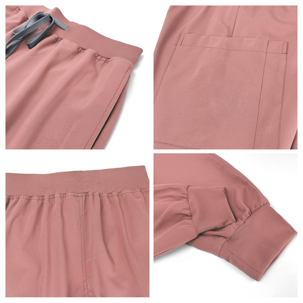 12 Colors, All Sizes, Men's and Women's European and American Large Size Hot-Selling Elastic Quick-Drying Comfortable Beauty Salon Work Clothes Nurse Uniforms