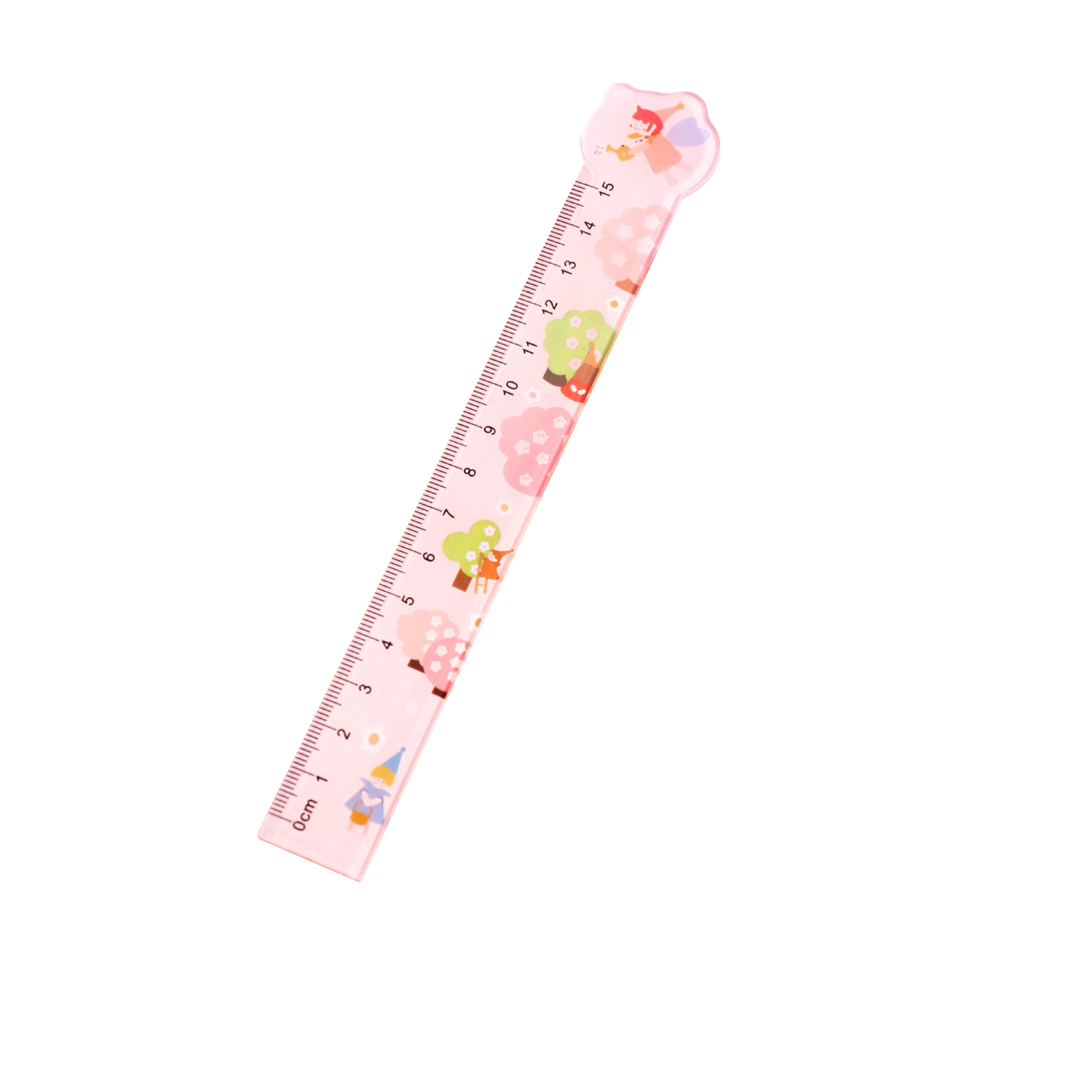 Cartoon Special-Shaped Ruler Student Ins Girl Heart Scale Learning Office Painting Ruler Measuring Tool 15cm