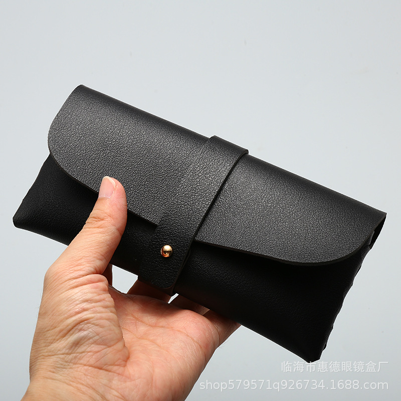 Factory Batch Glasses Case in stock New Single Nail Leather Sunglasses Bag Hand-woven Sunglasses Box Printable LOGO