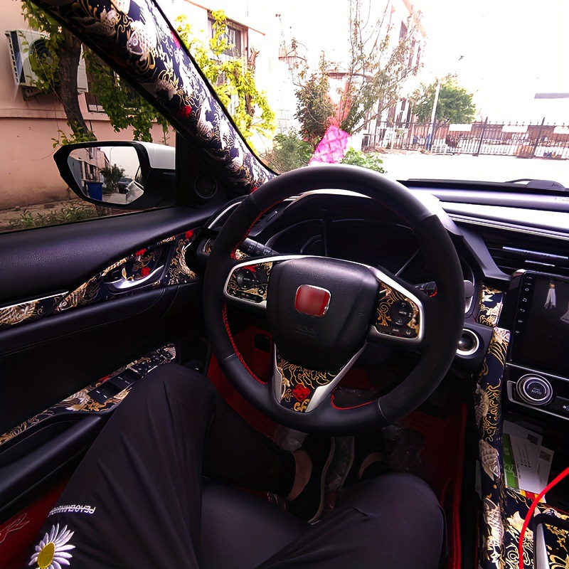 Car interior modification self-adhesive adhesive JDM style fabric self-adhesive ABC column ceiling modification renovation decorations