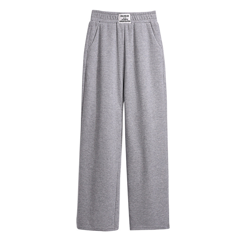 200/ 150kg Plus Size Wide-Leg Pants for Fat Women, Autumn High-Waisted Straight Pants, Loose Slimming Long Pants, Casual Pants-5168