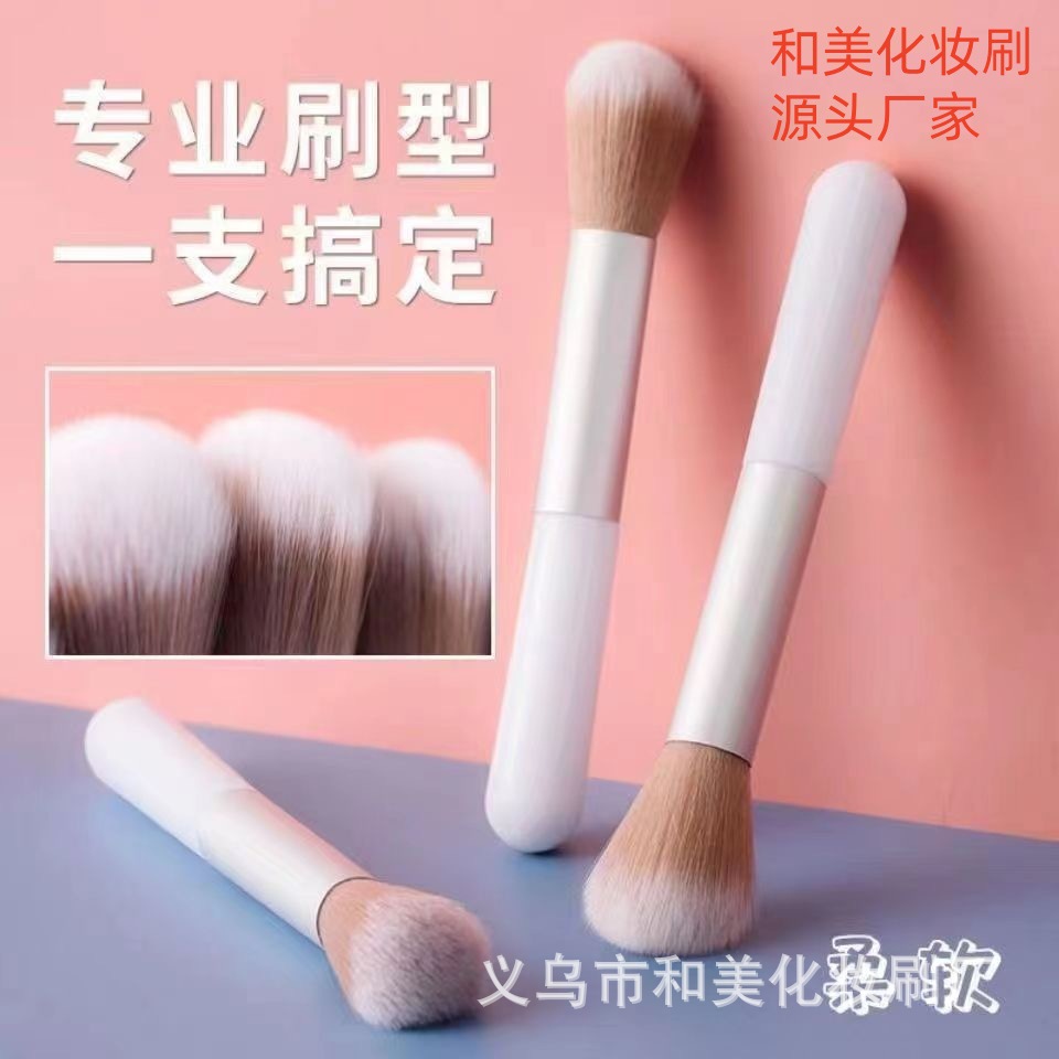 Кисть для румян Little Odin, кисть для хайлайтера, кисть для рассыпчатой пудры, портативная кисть с мягкой щетиной