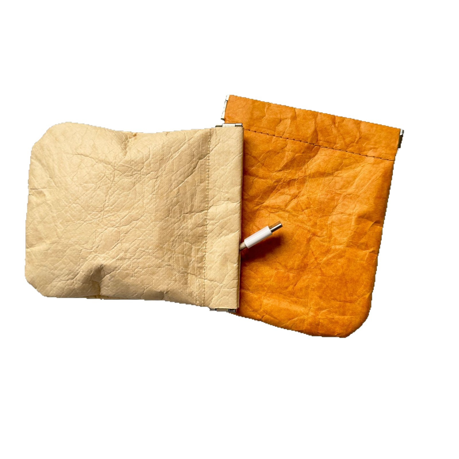 Dupont Paper Shrapnel Storage Bag, Automatic Closing Wired Earphone Coin Purse, Mini Bag, Portable Lipstick Cosmetic Bag