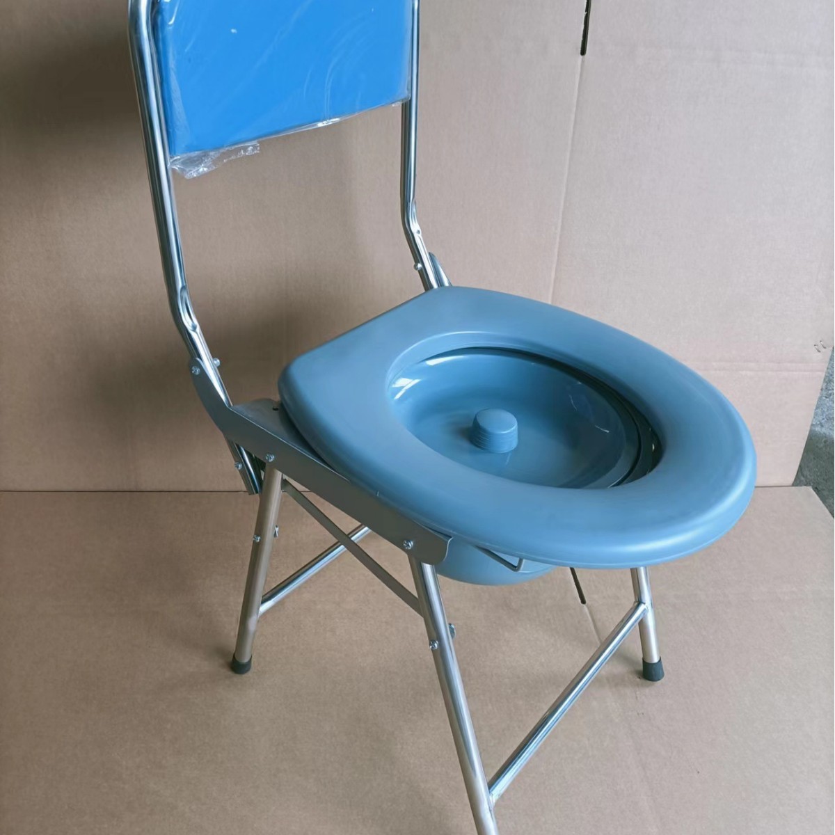 Туалетный стул для пожилых людей и беременных женщин, туалет для инвалидов, мобильный туалет, высокий спинкой, складной, из нержавеющей стали