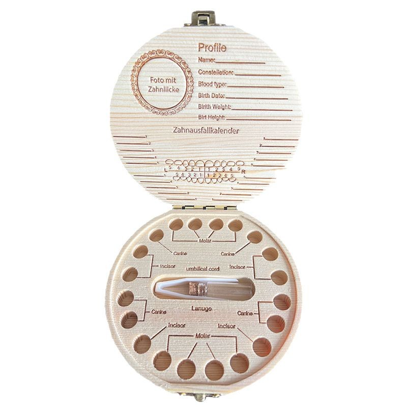 Children's Teeth Box Baby's Teeth Collection Baby Teeth Preservation Commemorative Box Boys and Girls Baby Teeth Storage Commemorative Box