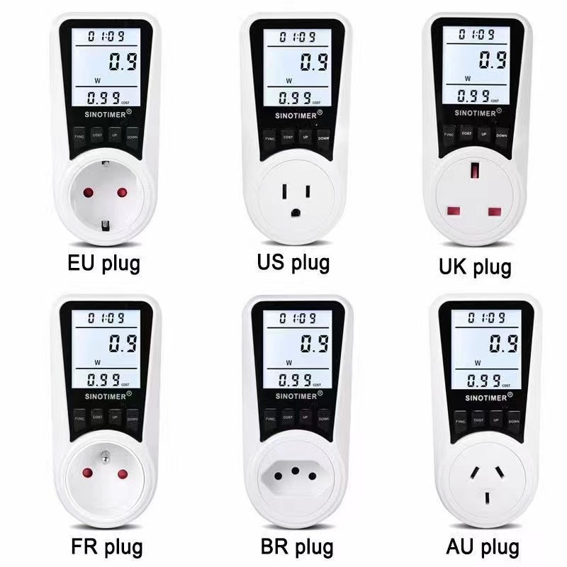 Electric energy meter power voltage current billing socket backlit household intelligent liquid crystal display power meter