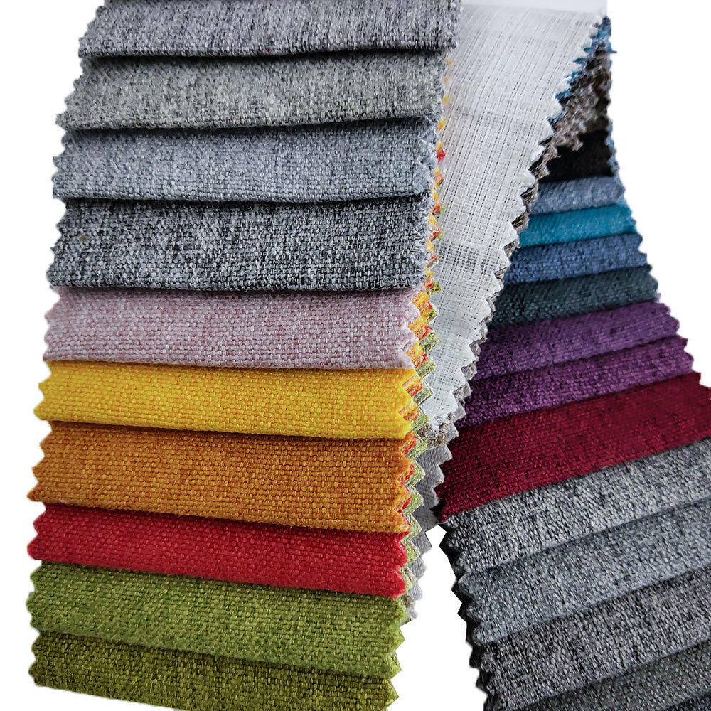 Brushed fine linen sofa fabric cotton and linen fabric pillowcase bay window mat background wall soft cover fabric imitation linen cloth