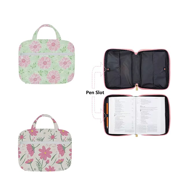 Сумка для книг с сублимацией, чехол для книг, женская сумка, защитная с ручкой и передним карманом, холст