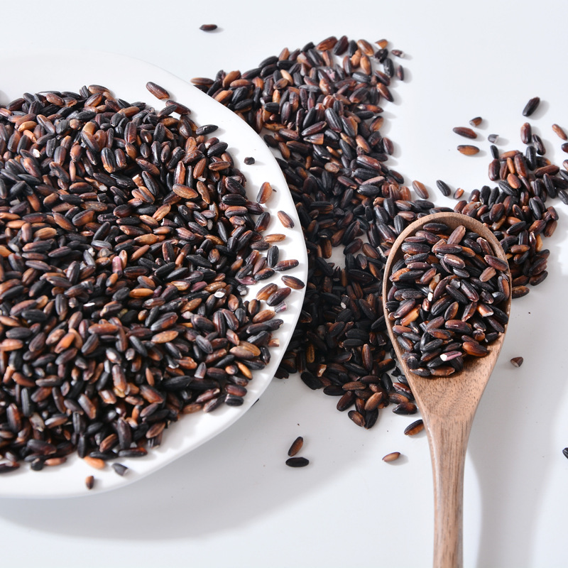 Spot New Rice Northeastern Blood Glutinous Rice Black Glutinous Rice Balls Milk Tea Fillings Fermented Rice Cake Wrapped with Blood Glutinous Rice Dumplings