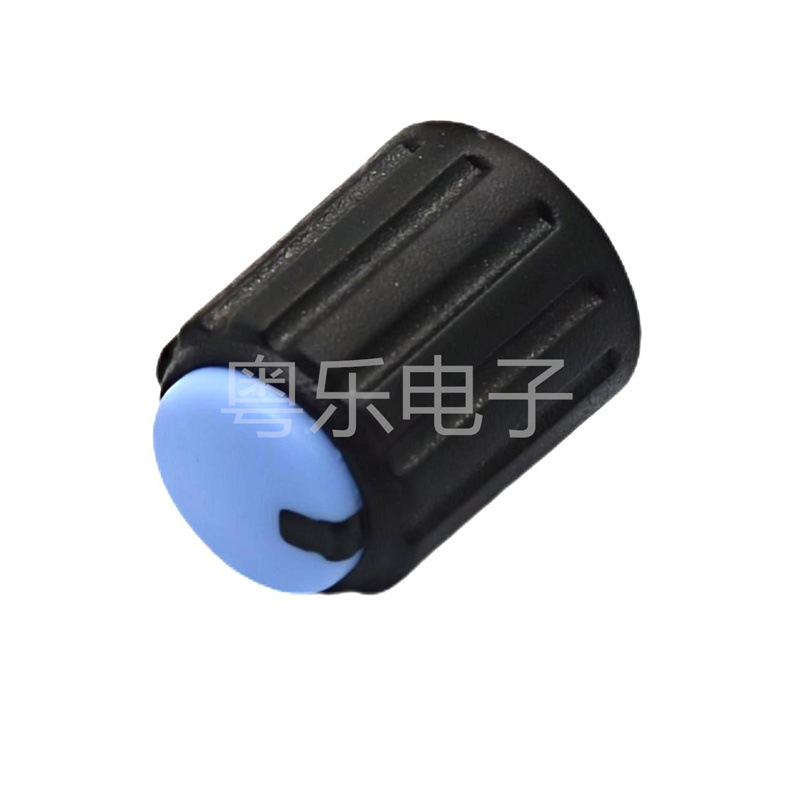 Plastic knob button diameter 10mm high 12mm two-color knob power amplifier volume adjustment straight plastic knob cap
