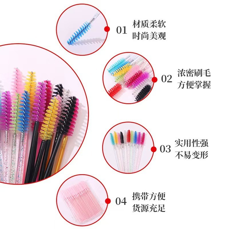 Factory Eyelash Brush Eyebrow Brush Spiral Brush Disposable Makeup Brush False Eyelash Brush Eyelash Comb Eyelash Curling Eyelash Brush