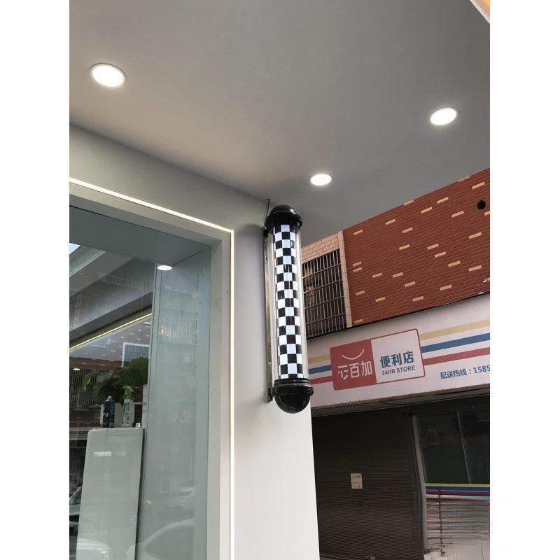 Hairdressing Rotating Light Hair Salon Rotating Light Barber Shop Led Round Advertising Wall Hanging Hair Salon Wall Hanging Club Live Free Shipping Wholesale