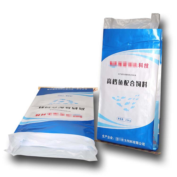 Agricultural Packaging Fish Compound Feed Bag Fertilizer Feed Bag Opp Color Film Woven Bag with Inner Film Bag