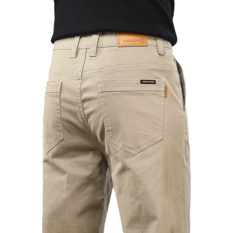 Men's Casual Straight-Leg Versatile Simple Pants Fashion High-End Business Men's Trousers Factory Processed