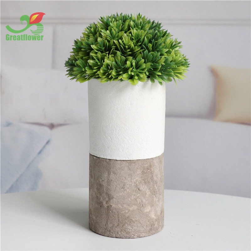 Retro Old Cylindrical Pulp Flower Pot, Natural Degradable Simulated Plant Pulp Cup, Cross-Border Supply