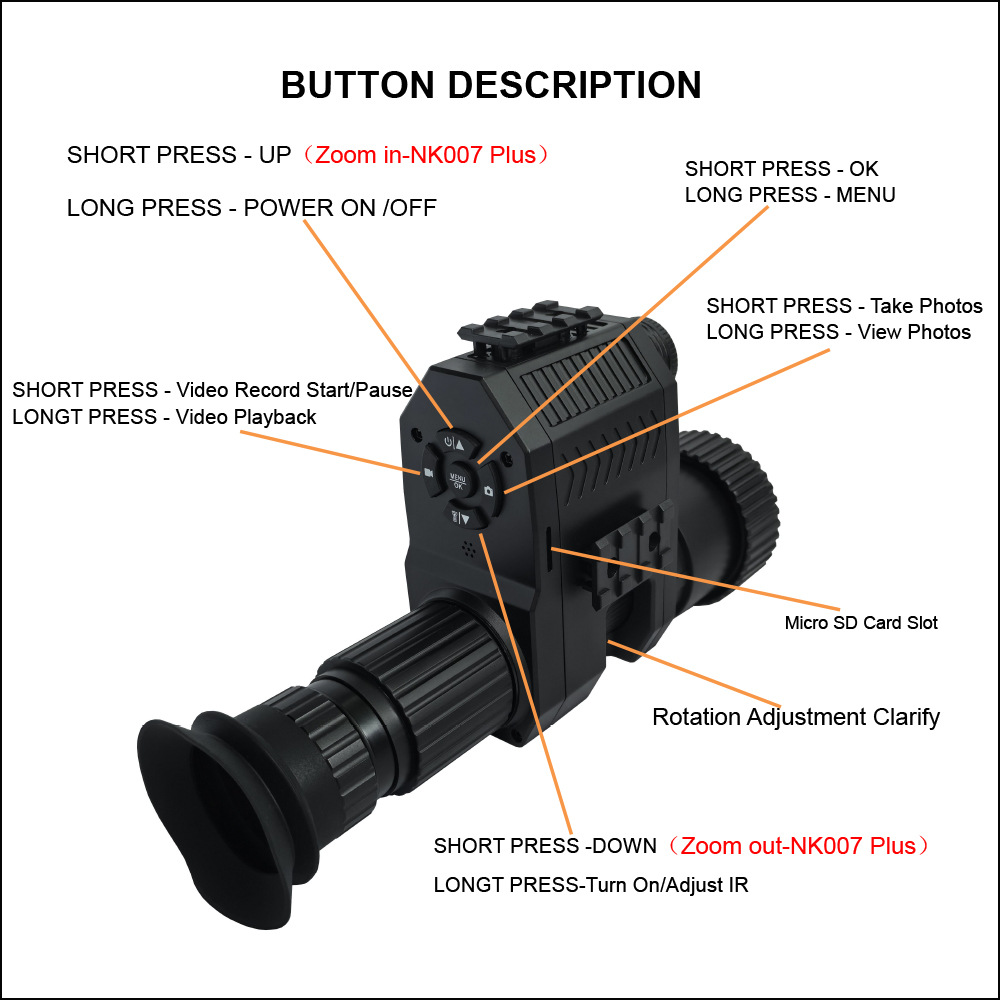 Cross-border source manufacturer Megaorei NK007 infrared night vision instrument telescope night vision instrument low light night vision instrument