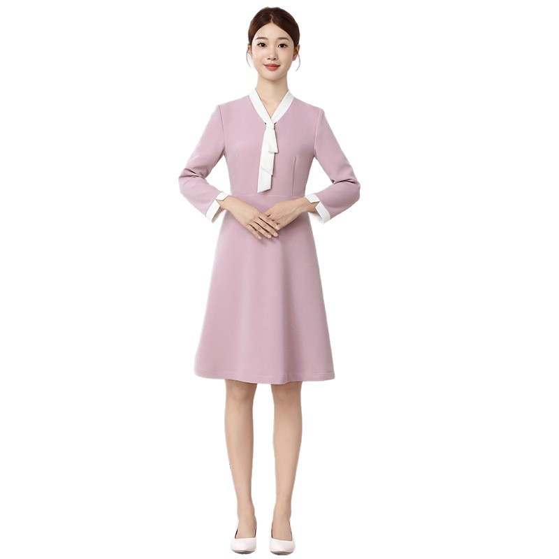 Xiangchunniao Classy Medical Beauty Nurse Uniform Dress Women's Autumn and Winter Hospital Dental Pharmacy Front Desk Reception Work Clothes