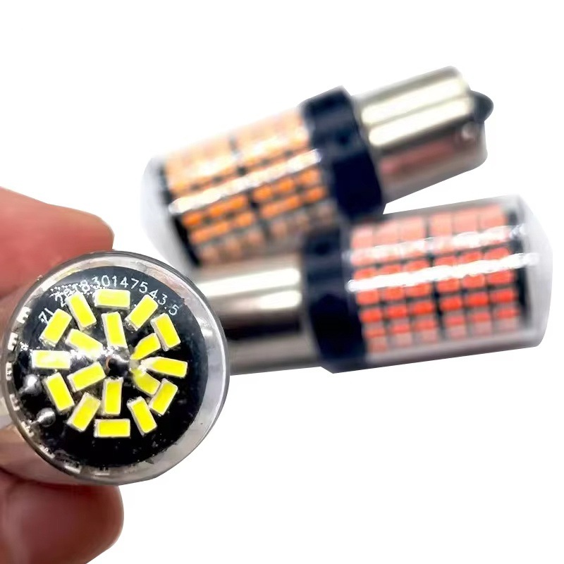 Автомобильный LED указатель поворота стоп-сигнал 7440 3014 144SMD подсветка заднего хода декодирование постоянного тока 1156