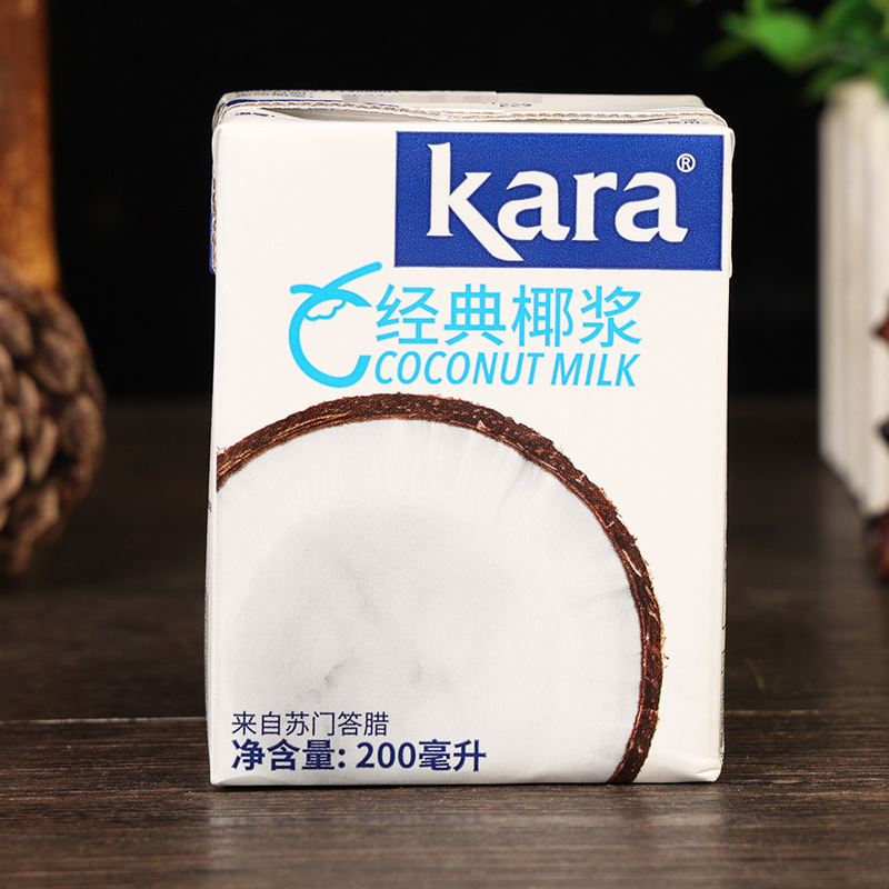 Imported kara Jiale Coconut Milk 200ml Small Package Baking Milk Tea Shop Yang Zhi Ganlu Simi Dew Coconut Milk