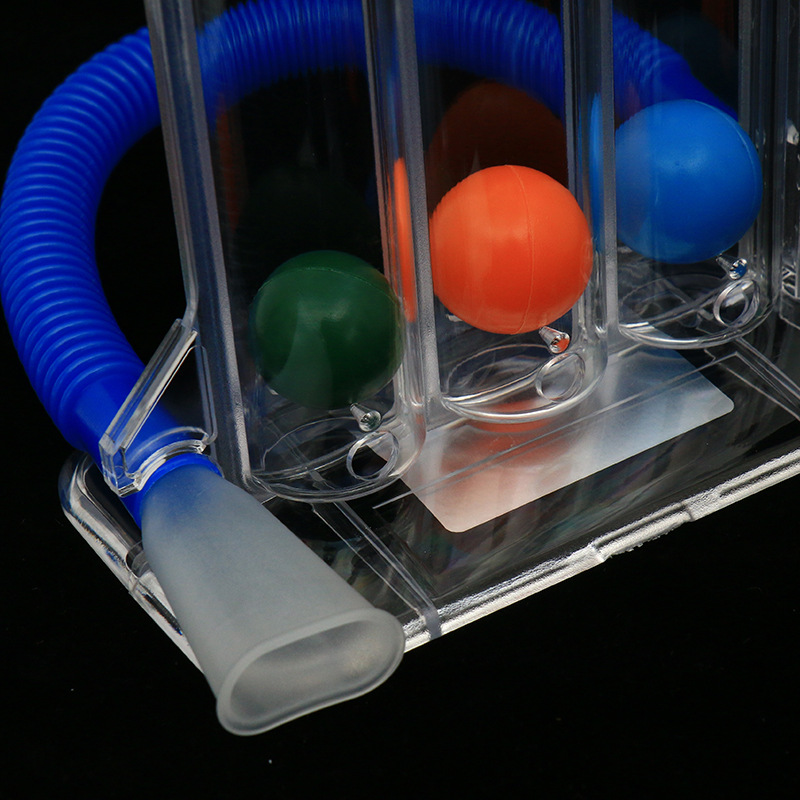 Breathing Trainer Lung Capacity Exerciser Training Instrument Breathing Trainer Can Blow 3-Ball Lung Clearing Instrument to Breathe and Expel Phlegm