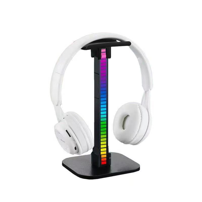 Factory Direct Sales Detachable Rgb Luminous Head-Mounted Gaming Headset Stand Headphone Display Stand USB Pickup Light