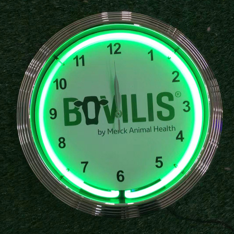 Clock Led Neon Light Bar Neon Sign Clock Shape Creative Neon Decorative Light