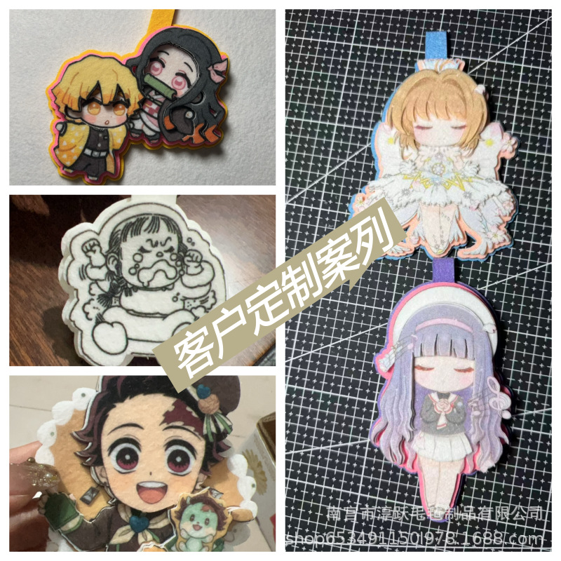 Egg Party Felt Pendant Customization Non-Woven Cartoon Character Hanging Decoration 1 Piece Minimum Order Cross-Border Exclusive Supply