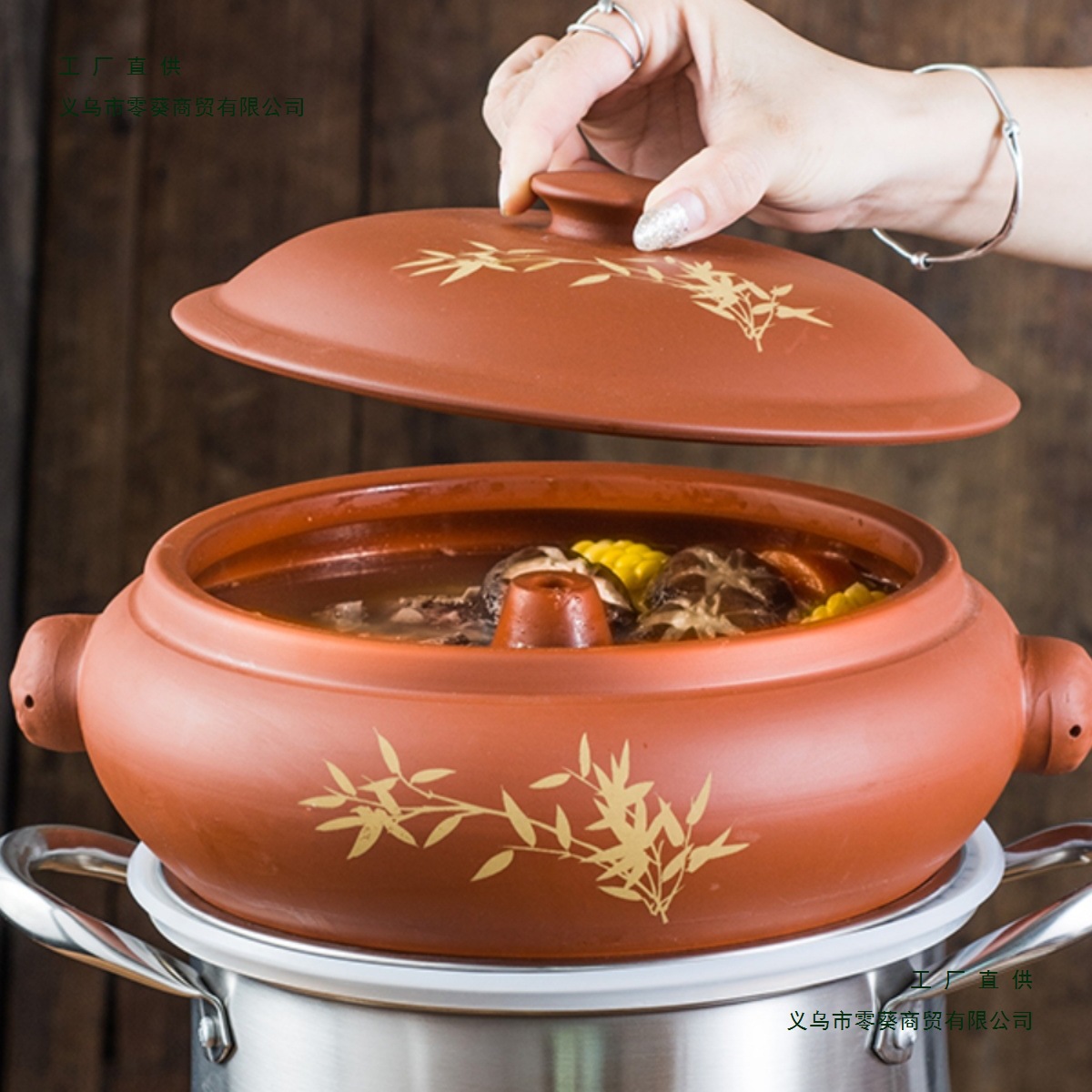 Пароварка для курицы, пароварка из пурпурной глины, курица на пару из Юннани, пароварка для домашнего использования, пурпурная глиняная пароварка, специальный набор коммерческой пароварки