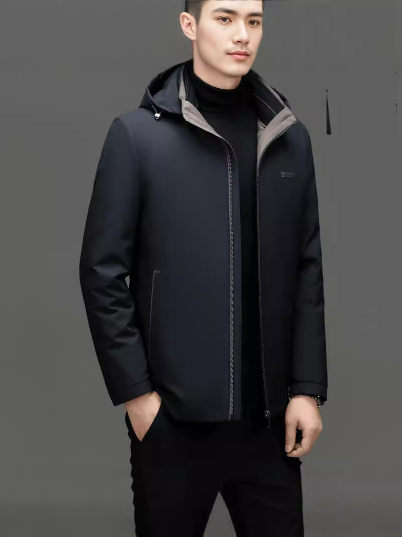 2024 Shake Voice "One Clothes and Five Wearing" Milk Silk Wool Down Double Warm Hat Detachable Down Jacket 8668