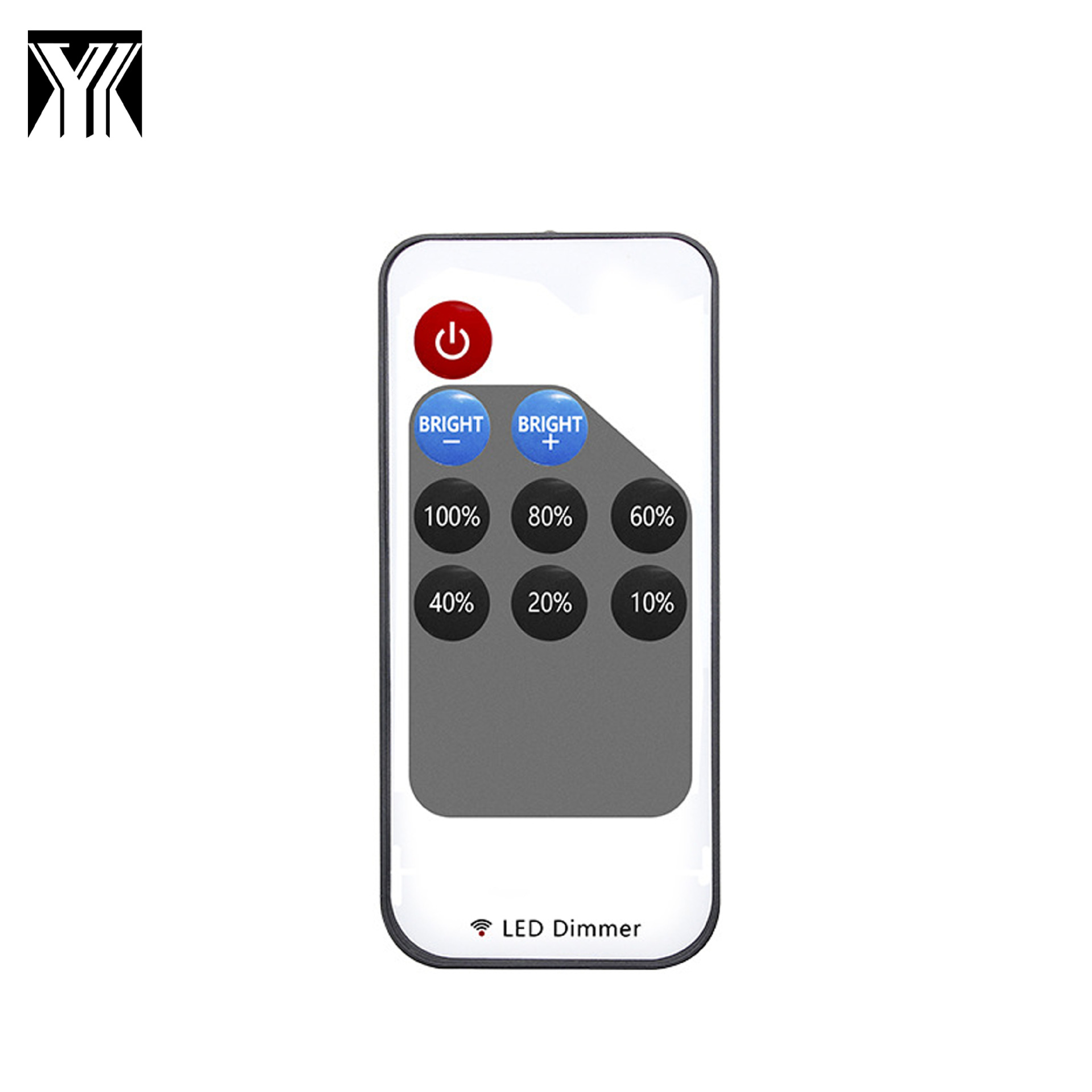 RF RF 9 Key Monochrome Dimming Controller 5v-24vLED Mini Controller with DC Headband Red and Black Wire