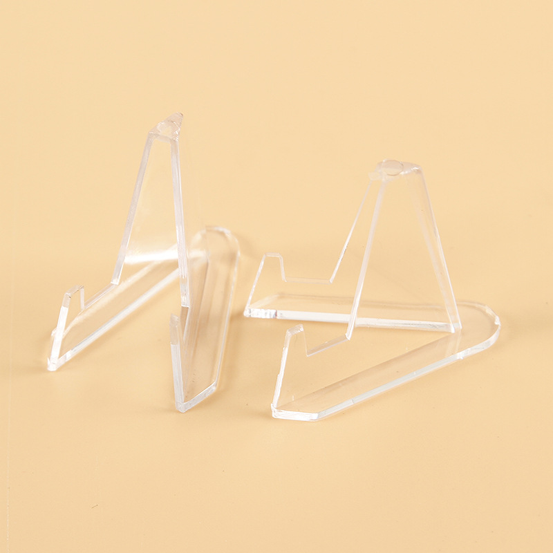 Coin small size Display Stand Ancient Coin Display Decorative Stand Transparent Plastic Triangle Display Stand Coin Collection Stand