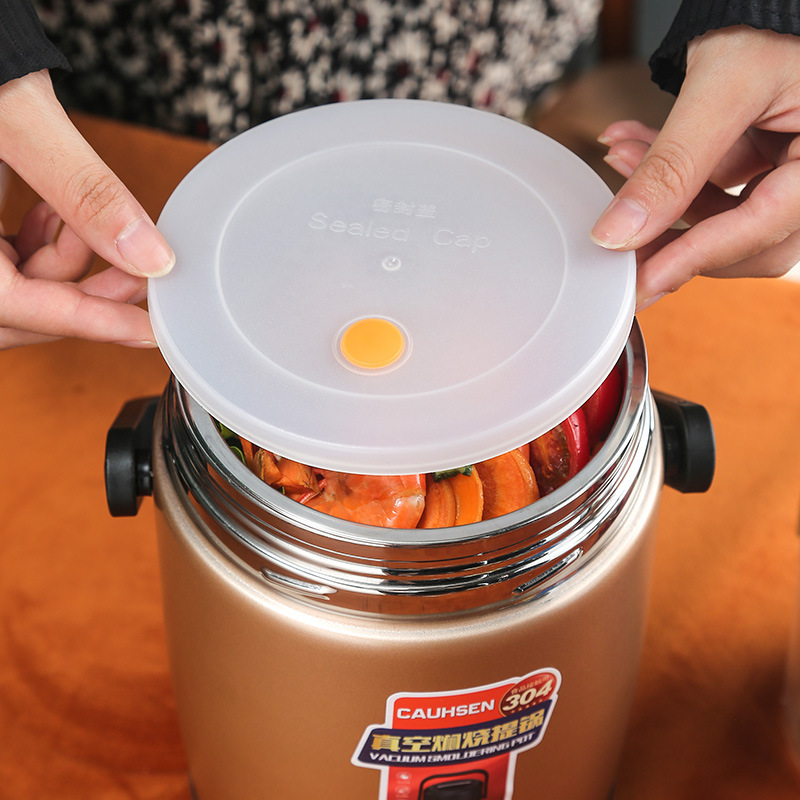 304 Stainless Steel Braised Beaker Super Long Insulation Lunch Box Bucket Portable Office worker Braised Pot Braised Congee