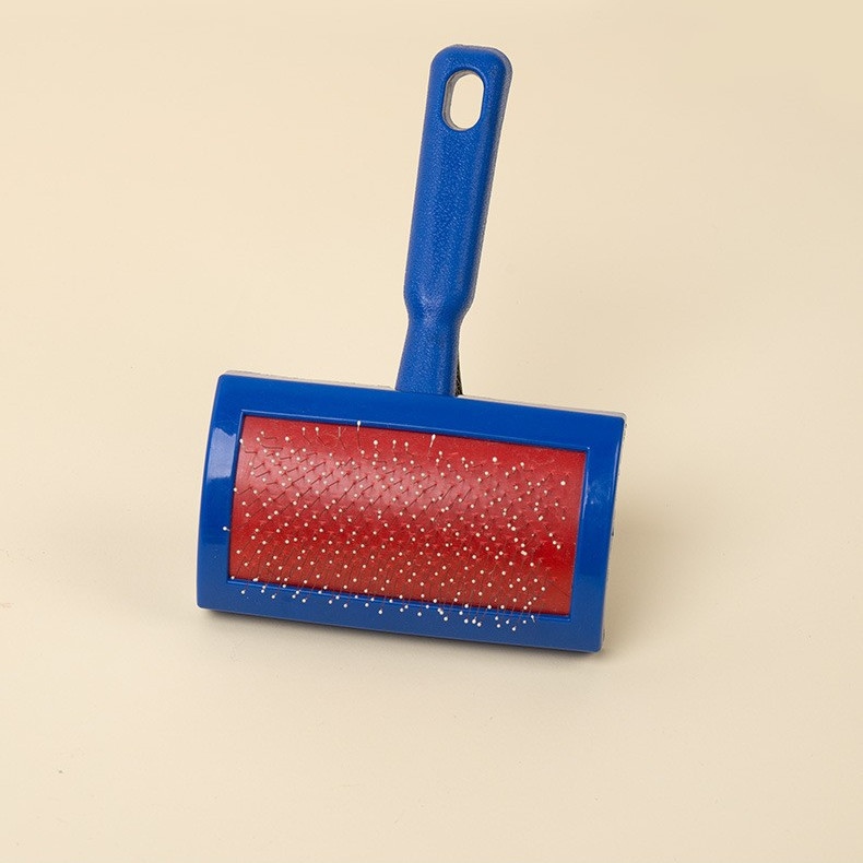Factory direct pet fur collar fur care brush blue stainless steel needle comb cat and dog comb hair pet comb