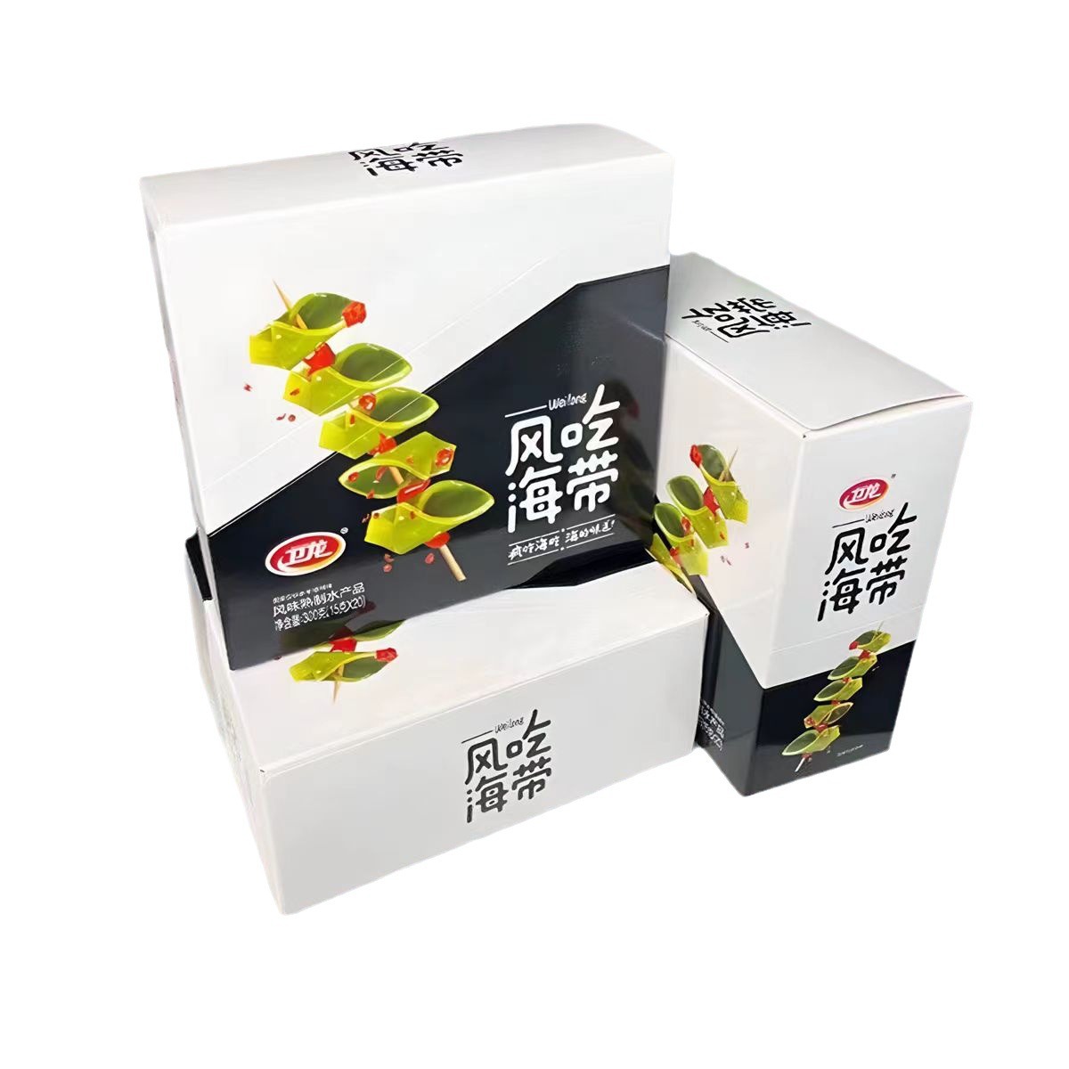 Wei Longfeng eats kelp with 30% open bag ready-to-eat 15+5g20 boxed wholesale postage supermarket snacks