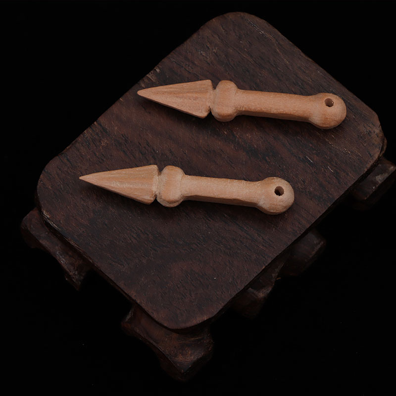 Small dragon head sword peach wood sword pendant baby necklace small sword knife wood carving peach wood sword accessories