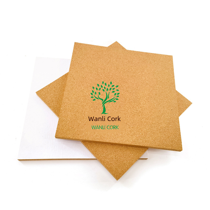 Cork message board with adhesive square hexagonal tacks photo wall