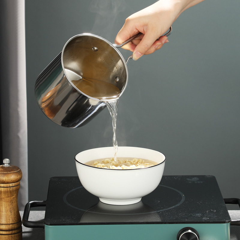 Cross-Border Deep Fryer, Household Small Fryer, Oil-Saving Noodle Cooker, Oil Pan, Skewer Frying Pan, Non-Coated Fryer, Small Deep Pot Wholesale