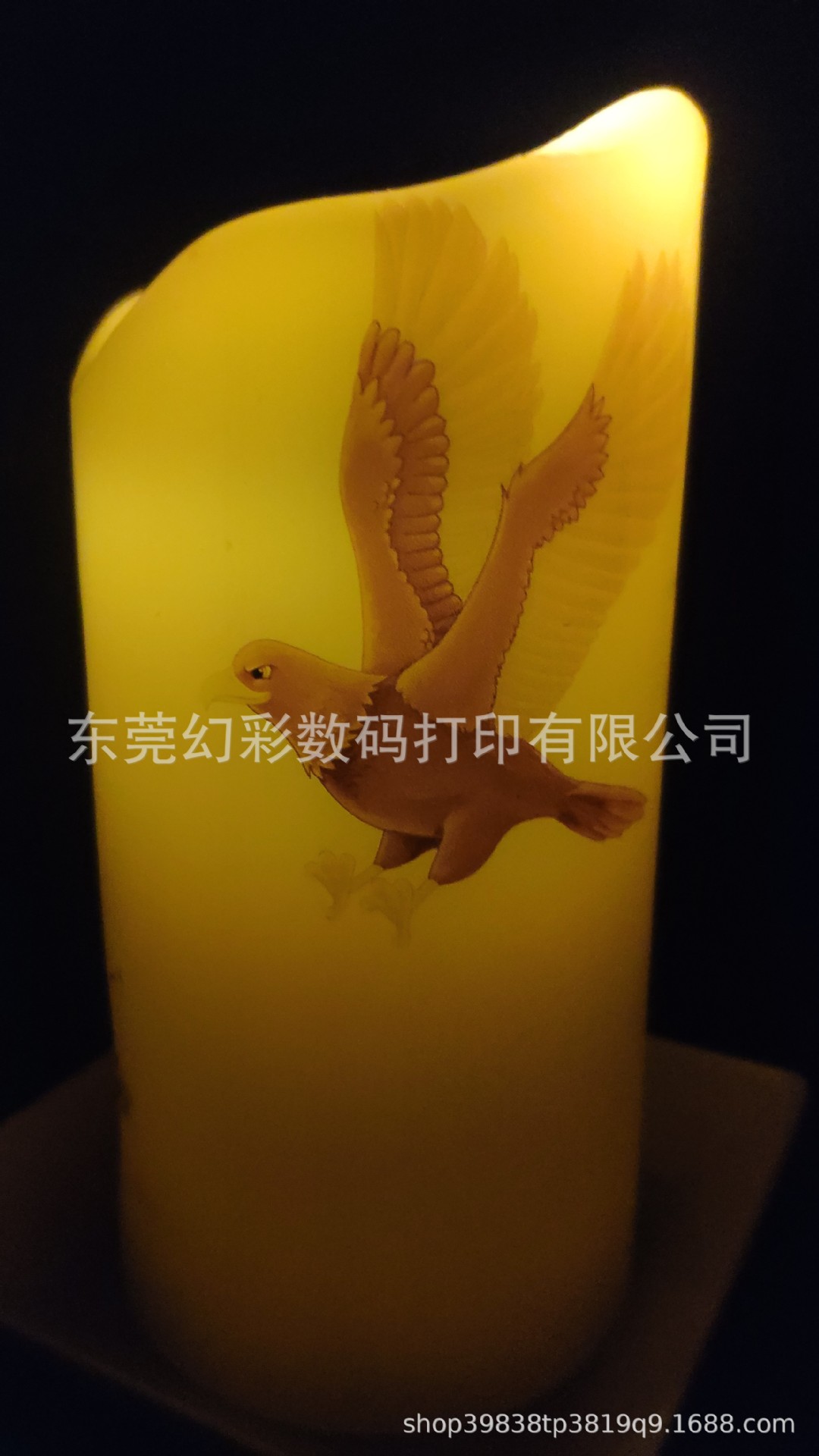 Uv Printing 3D Embossed Pattern Led Wax Cylinder Column Wax Full Version Digital Printing Logo Inkjet Processing