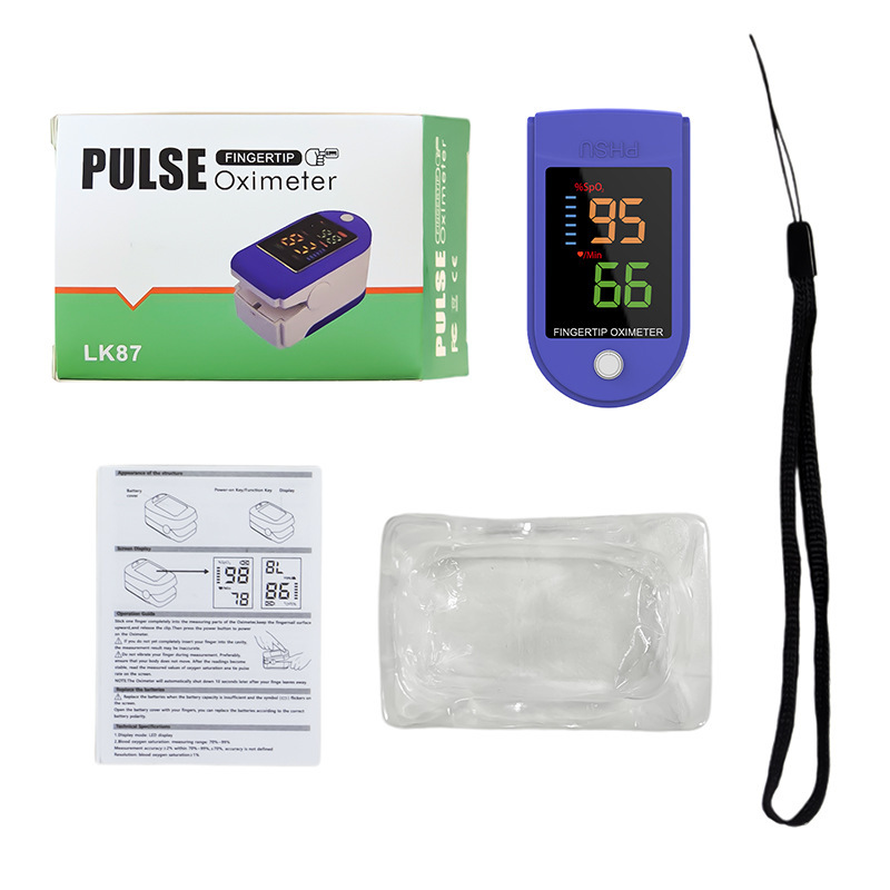 English Cross-border Foreign Trade LK87 Finger Clip Pulse Oximeter Blood Pressure Pulse Heart Rate Tester Portable Oximeter