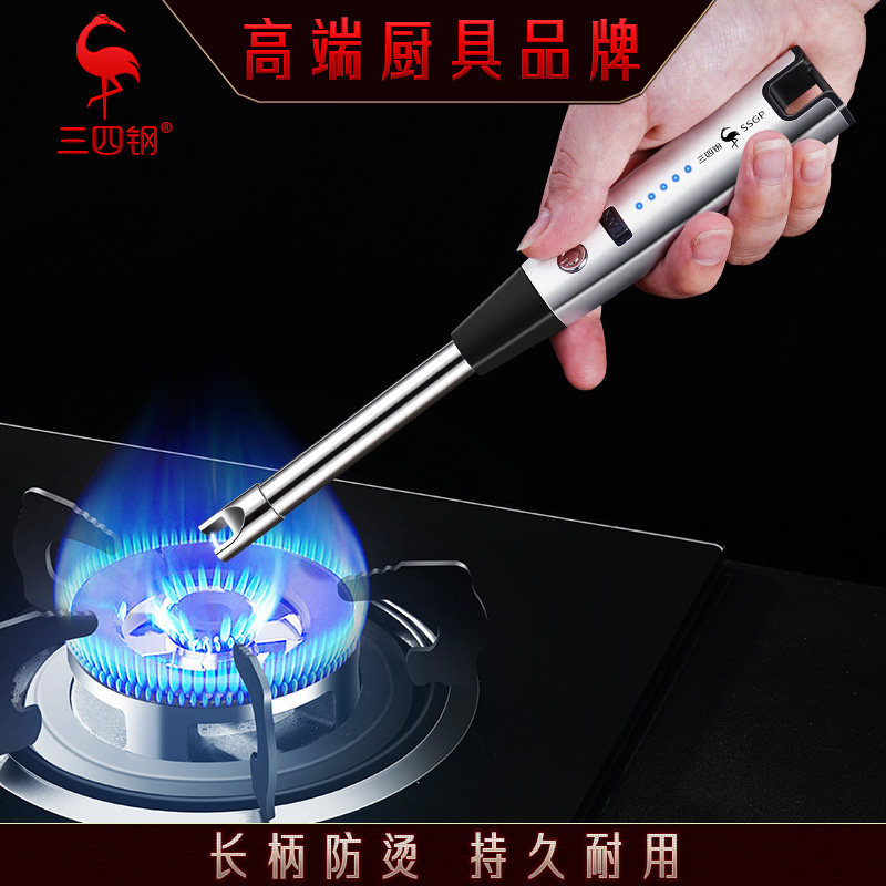 Зажигалка для газовой плиты, импульсный зажигатель для барбекю на открытом воздухе