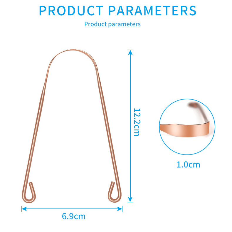 Cross-border wholesale U-shaped tongue coating cleaner boxed tongue scraper stainless steel oral cleaning tongue coating brush foreign trade quality