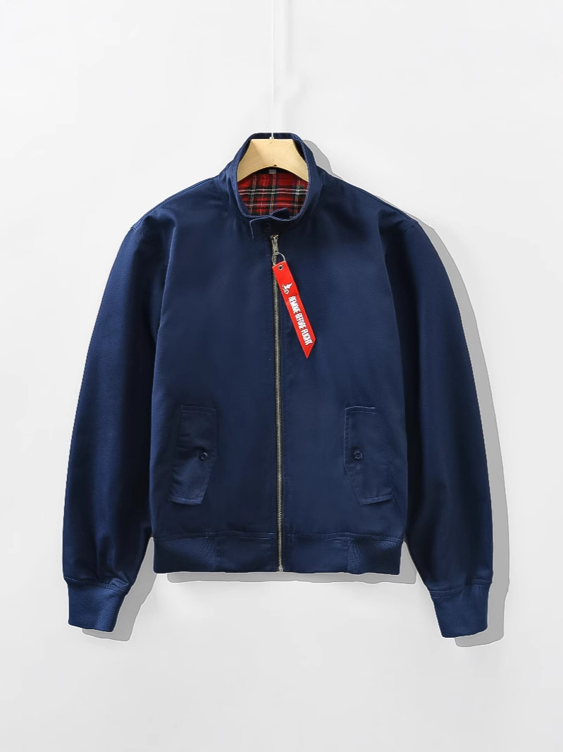 European Men's Fashion Brand Stand Collar Stylish Couple Slim Fit Jacket Casual Outerwear Pilot Jacket